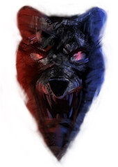 Abstract wolf head