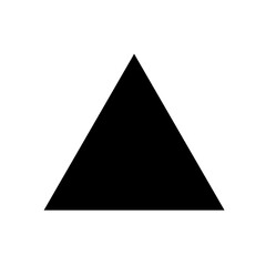正三角形のイラスト。ピラミッドのアイコン。
