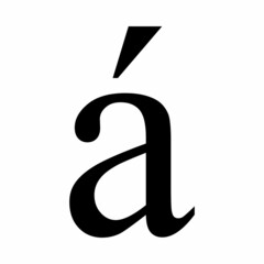 Latin A letter with acute