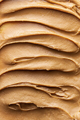 Peanut butter texture, background, top view