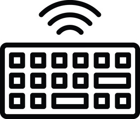 Wireless Keyboard Vector Icon Design Illustration