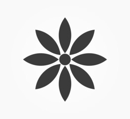Flower shape icon. Vector illustration