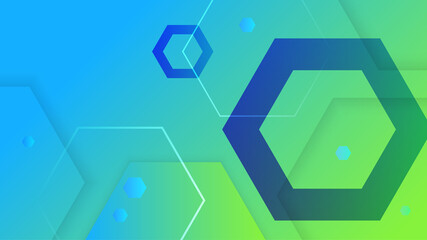 Abstract blue background with geometric shape. Abstract, science, futuristic, energy technology concept. Digital image of light rays, stripes lines with blue light, speed and motion blur