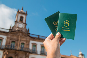 Passaporte Estrada Real - Ouro Preto - Minas Gerais - obrazy, fototapety, plakaty
