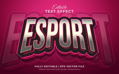 Esport logo team in 3d editable text effect