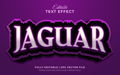 Purple jaguar esports logo team in 3d editable text effect