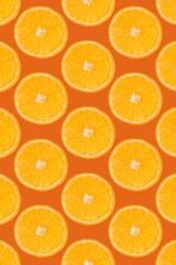 Orange fruit slices pattern