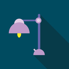 Lamp, flat icon isolated, Very Peri