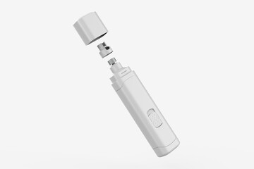 Professional two Speed Electric Rechargeable Pet Nail Trimmer Painless Paws Grooming and Smoothing for Small Medium Large. 3d illustration