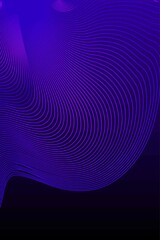 Abstract Dark Purple and Blue Geometric Pattern with Waves. Striped Spiral Texture. Hypnotic Psychedelic Illusion. Raster. 3D Illustration