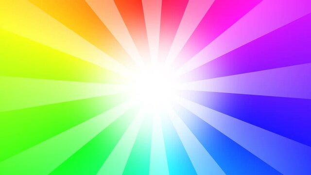 虹色の放射状の線