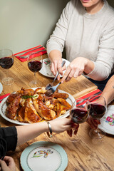 Poulet roti, fermier, 