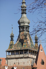 Fototapeta premium The medieval clock tower in the Transylvanian town of Sighisoara