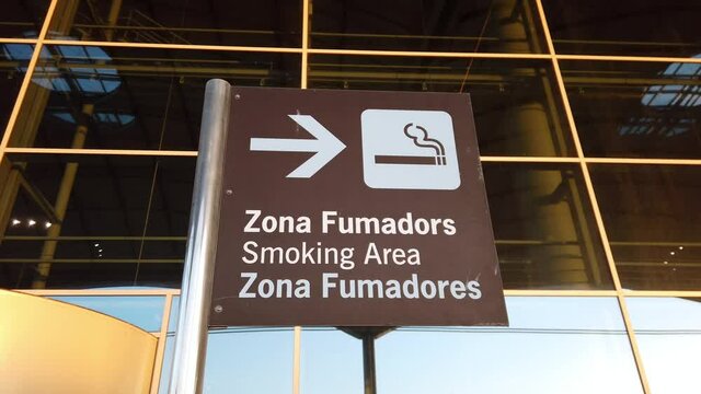 No smoking sign logo in airport. 