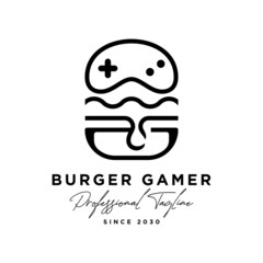 Burger Game Logo Design Template