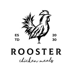Fototapeta na wymiar Rooster Chicken Logo Design Template