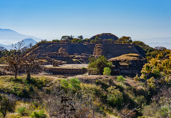 Fototapeta na wymiar Monte Alban ruins in Oaxaca, Mexico