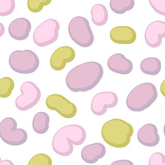 Abstract pebbles in modern colors seamless pattern. Perfect for T-shirt, scrapbooking, textile and print. Hand drawn vector illustration for decor and design.
