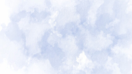 blue sky with clouds Retro Washed Out Effect. Ethnic Tie Dye Blue Watercolor background. Light grey bubbly cloud patterns and textures watercolor background.