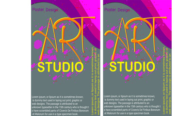 A digital Art studio poster design.
Ai file,Eps file,JPG file
Dimension : 61 cm x 91 cm, Bleed : 1 cm
Colour Mode :CMYK
My portfolio : https://dribbble.com/Porshianowrin
