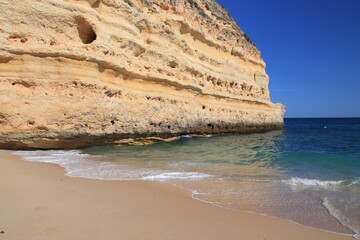 Algarve region sunny beach in Portugal