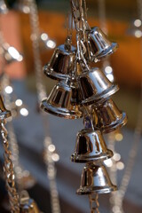 close up of christmas bells