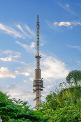 Obraz premium Rede Tupi, heritage antenna in Sao Paulo, Brazil. Rede Tupi was the first TV station in South America