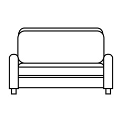 Modern sofa Outline vector illustration