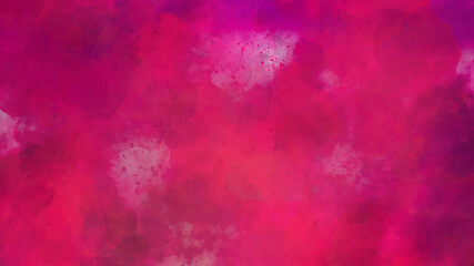 Bright pink red abstract textured background texture to the point with bright spots of paint. Blank background design banner. hot pink background with bright neon coloring and black vignette.
