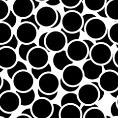 Circles pattern. Circular figures seamless ornament. Geometric motif. Rounds background. Circle shapes wallpaper. Geometrical backdrop. Digital paper, textile print, web design, abstract. Vector art.