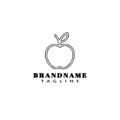 apple fruit logo icon design template vector illustration