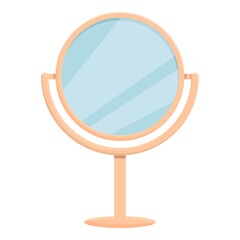 Room mirror icon cartoon vector. Hand frame. Small antique mirror © nsit0108