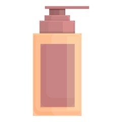 Hair conditioner icon cartoon vector. Cosmetic bottle. Shampoo gel