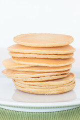 Pile of pancakes illuminated with natural light - 479806819