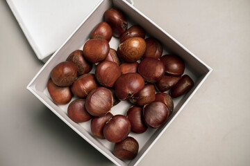 chestnuts in a box