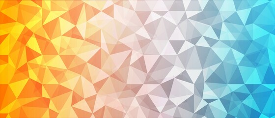  Mosaic background. Grid design, light refraction. The texture of chaotic triangles, glass fragments. Technology. Business banner, website landing page poster, medicine, social networks. Vector