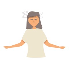 Head neurosurgery icon cartoon vector. Brain pain. Cold dizzy