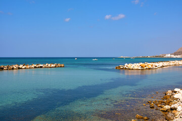 landscape on the sea in trapani Sicily Italy