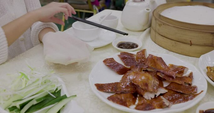 Chinese famous dishes peking duck