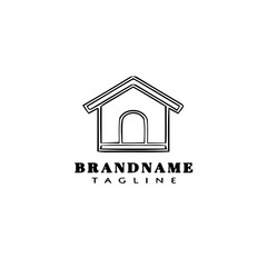 pet home cartoon logo template icon design black isolated vector illustration