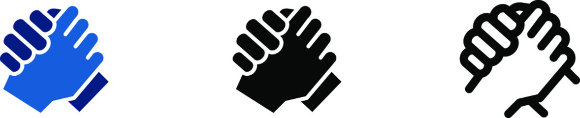 Holding hands, support icon, vector illustration