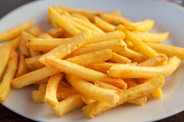 Beer snack, plate of fries