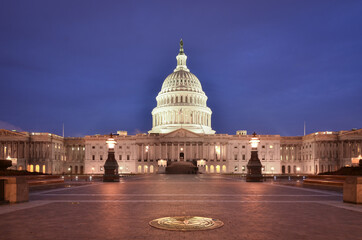 US Capitol Building at night - Washington DC United States