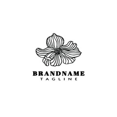dogwood logo cartoon icon design template black isolated vector illustration