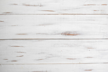 White wooden background. Top view.
