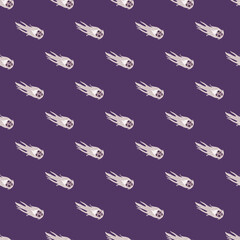 Comet fly seamless pattern. Design meteorite rain . Repeated