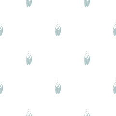 Coral reef seamless pattern with bubbles. Marine plants background. Vector illustration for children funny textile.