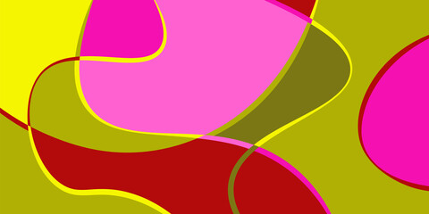 Abstract neurography. Wavy stripes divide the plane into sectors. Neurographic design. Abstract bright pattern for cover, background, wallpaper.