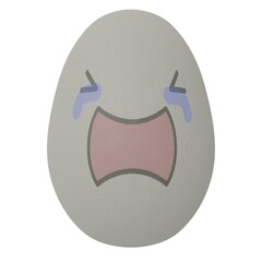 Oster Ei mit Gesicht