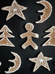 Pattern of gingerbread with selective focus